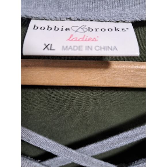 Bobbie Brooks XL Junior Football Shirt. Green and Pink V-Neck 01 NWT - Picture 4 of 9